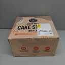 Acacia Wood Valentine Cake Stand with Dome Lid - 12in Round Holder for Valentine's Baking, 2-in-1 Dessert Display & Charcuterie Board, Valentine's Day Serving Platter, Large Acrylic Cover