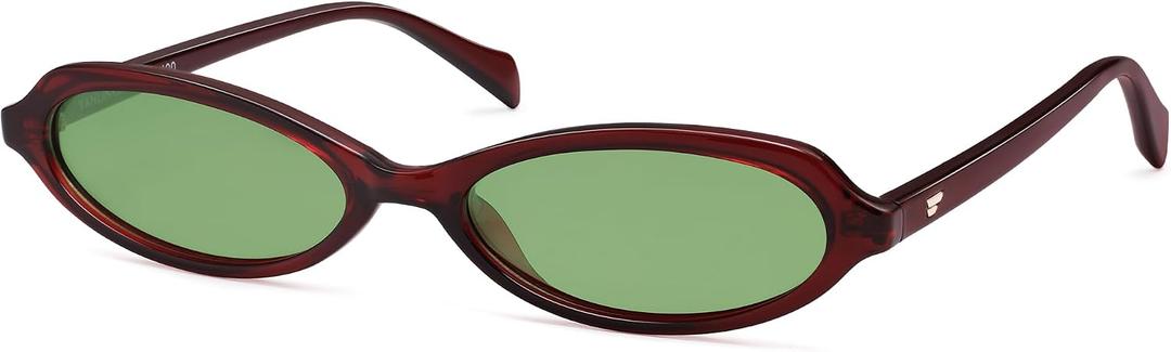 VANLINKER Polarized Retro Oval Sunglasses for Women Small Chic 90s Vintage Style Trendy Slim Narrow Y2k Sunnies VL9873