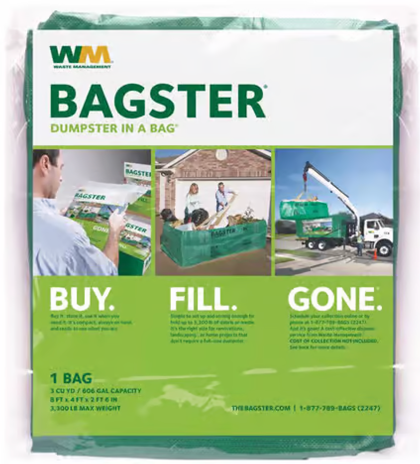 BAGSTER 3CUYD Dumpster in a Bag holds up to 3,300 1 Count , Green