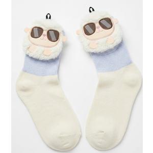 Women Heated Sock, Women Foot Warmer Electric Heated Socks 3 Heating Level Rapid Temperature Rise Cute Winter Fuzzy Warm Sock, 3D Heat Around Foot, size M