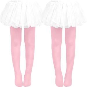 Carnavalife Pantyhose for Girls in Colors and Sizes, Stretchy, Soft and Comfortable, Ideal for School, Events (Pink)