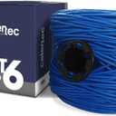 celertec CAT6 Ethernet Cable, 500ft, 23AWG Solid Bare Copper, Unshielded Twisted Pairs(UTP), 550MHz, ETL Listed &CMR Riser Rated, Indoor, Bulk Ethernet Cable -Blue