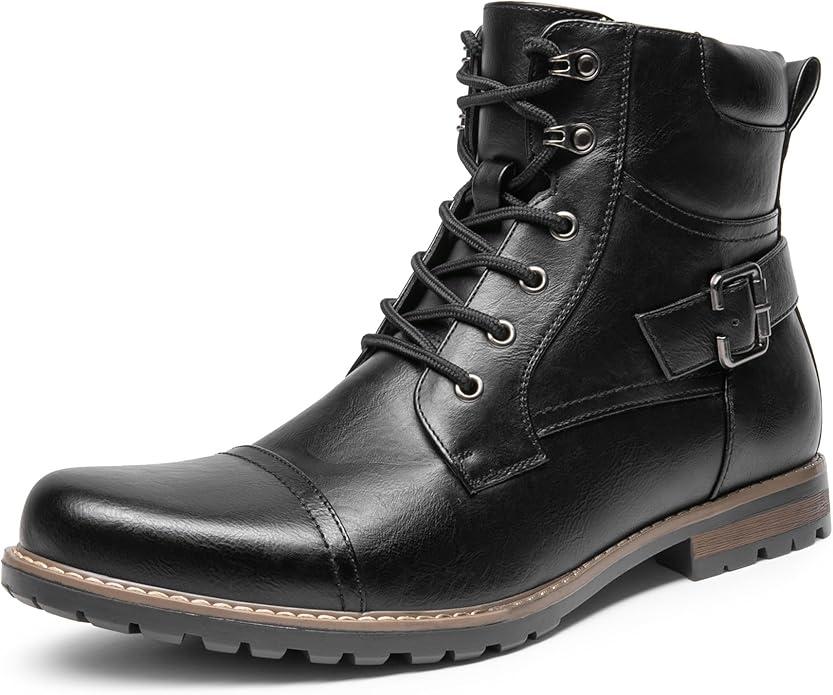 Bruno Marc Men's Motorcycle Combat Boots Zipper Biker Boot size 10
