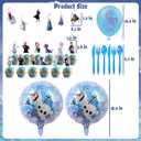 171 PCS Elegant Birthday Party Supplies, Party Decorations Include Tablecloth, Paper Tableware, Stickers, Backdrop, Banner, Balloons, Hanging Swirl for Adult