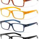 NORPERWIS Reading Glasses 6 Pairs Quality Readers Spring Hinge Glasses for Reading for Men and Women (6 Pack Mix Color -1, 2.75), Medium