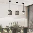Kitchen Black Pendant Lighting Chandeliers for Dining Rooms, Mini Pendant Lights 1-Light Modern Hanging Light Fixture Matte Black Industrial for Kitchen Island