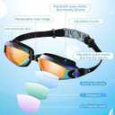 2 x Swim Goggles, 2 Pack Swimming Goggles Anti Fog No Leaking UV Protection Wide View For Adult Women Men Youth (Blue&pink)