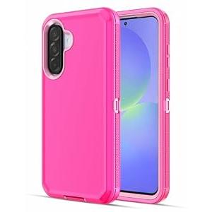 Jiunai for Samsung Galaxy A56 Case Rugged Port Cover Heavy Duty Shockproof Dust Proof Charge Dual Layer Hybrid Drop Protection Phone Case for Samsung Galaxy A56 5G 6.7'' 2025 Men Women Pink