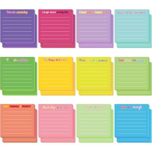 Yinder Inspirational Sticky Notes Thank You Gift Motivational Sticky Note Pad Employee Appreciation Week Gift Bulk for Coworker Teacher Nurse Office Groups 3 x 3''(Inspirational,Dark Color,24 Pcs)