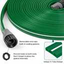 Jin&Bao Sprinkler Hose with Holes 25FT, Heavy Duty Garden Watering Hose, High-Efficiency Lawn Sprinkler System with Staples