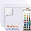 Gheeidau Canvas Repair Patch 911 Inch 3Pcs Waterproof Self-Adhesive Fabric Repair Patch for Tents,Boat Cover,Pop Up Canopy,Patio,Bags,Car Seats,Sofas,Furniture Cover(White)