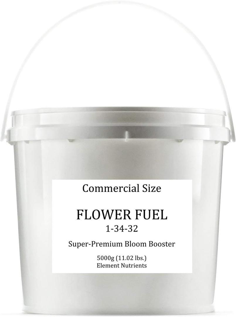 Bloom Booster and Yield Enhancer for Plants - Big, Heavy, Healthy Harvests, for Use in Soil and Hydroponics - Concentrated Phosphorus and Potassium - Flower Fuel 1-34-32, 5000g