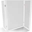 PetFusion ModestCat Litter Box Privacy Screen (3' Tall; 4' Wide, White).