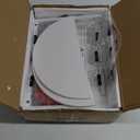 Vagusicc Side Table, Small Round End Table, Set of 2 Half Round Side Table Half Moon Tables, Circle Table Small Coffee Accent Table for Living Room, Thin Sofa Table Narrow Entryway Table, White