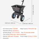 VEVOR Broadcast Spreader, 100LBS Capacity, Walk-Behind Push Spreader, 0-9.8ft Spreading Width, 13 in All Terrain Pneumatic Tires, Fertilizer Spreaders with Hopper Grate, for Seed Salt Ice Melt