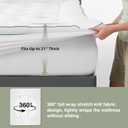 Novilla King Mattress Topper, Soft Pillow Top for Dorm Bed, Breathable Quilted Mattress Pad Cover with Deep Pocket, Down Alternative Fill, Machine Washable Back to School Essentials