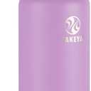 Takeya Actives Water Bottle with Spout Lid - Bottle with Double Stainless Steel Insulation - Dishwasher Safe & BPA-Free - Bottle with Spout Lid & Removable Bumper - 32 oz, Lilac