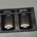 Bathroom Organizers and Storage,2 Pack Glass Qtip Holder Dispenser,Bathroom Essentials Accessories Decor,Vanity Makeup Storage Organizer for Cotton Swabs,Cotton Balls,Pads,Floss Picks (Amber)