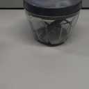 Ourokhome Manual Food Processor Vegetable Chopper, Portable Hand Pull String Garlic Mincer Onion Cutter for Veggies, Ginger, Fruits, Nuts, Herbs, etc., 650ml, Grey (Gray)