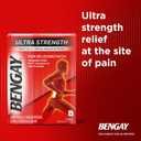 Ultra Strength Bengay Pain Relief Patches, Large Topical Analgesic Menthol Patches for Muscle & Joint Pain Due to Backaches, Minor Arthritis, Sprains, & Strains, 3.9 x 7.9 inches, 4 Count