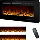 42 Inches Electric Fireplace Inserts, Recessed and Wall Mounted Fireplace Heater for Indoor Use with Remote Control, 13 Color Flames with Log &Crystal, 9H Timer, 750/1500W
