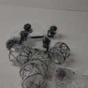 4-Lights Semi Flush Mount Ceiling Light, Adjustable Multi-Directional Light Fixtures, Rotatable Farmhouse Light Fixtures Mount with Metal Cage for Dining Room, Living Room (Black)