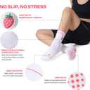 2 x COOLMATE Pilates Socks with Grips for Women, Yoga Socks, Crew Non Slip Women for Barre, Pilates Gifts for Women