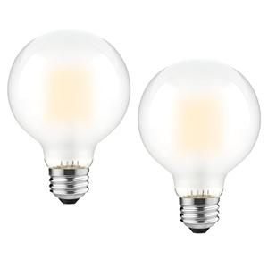 Dimmable G25 LED Large Globe Light Bulbs 6W (60W Equivalent) E26 Edison Frosted, 600LM, 2700K Soft Warm White, Ideal for Bedroom, Bathroom, Vanity Lighting, 2Pack