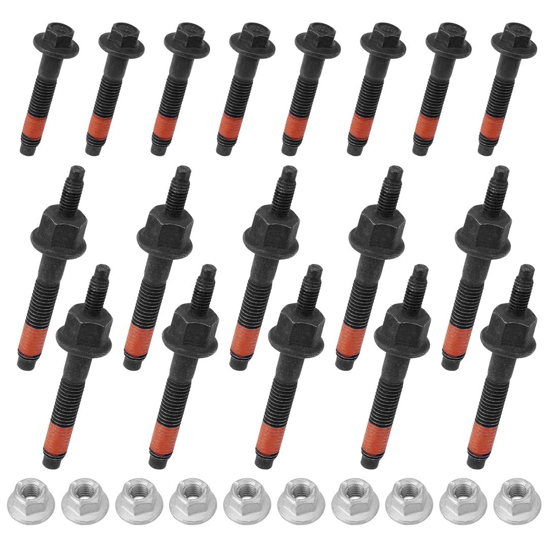 YEHERIT 5.7 Exhaust Manifold Bolts & Nuts Compatible with Chrysler 300, Jeep, Dodge Charger Challenger, Ram 1500 2500 2009-2020 V8 Engines Replace# 03309 (Left & Right)