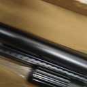 Black Tension Curtain Rod 41-126 In(4-10Ft), Long Curtain Rod No Drilling for Window or Bathroom,Outdoor Tension Rods for Patio, Heavy Duty Shower Rod,Rod Diameter 1.26In-One-bond stretching