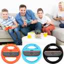 3 x Lyvix 4 Pack Steering Wheel for Nintendo Switch 2 / Switch Joycon, Mario Cart Racing Wheel Accessories Multi Compatible with NS2/NS/OLED Joy Con Controller with Anti-Slip