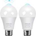 Motion Sensor Light Bulbs, 13W (100Watt Equivalent), Motion Activated Dusk to Dawn Security LED Bulb, 5000K Daylight, Energy-Efficient, for Indoor and Outdoor Lighting, Porch, Stairs, Hallway 2Pack