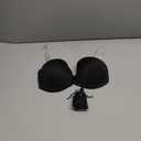 Strapless Clear Back Bra for Backless Wedding Dress Convertible Halter Top Bras with Transparent Invisible Strap (34D, Black)