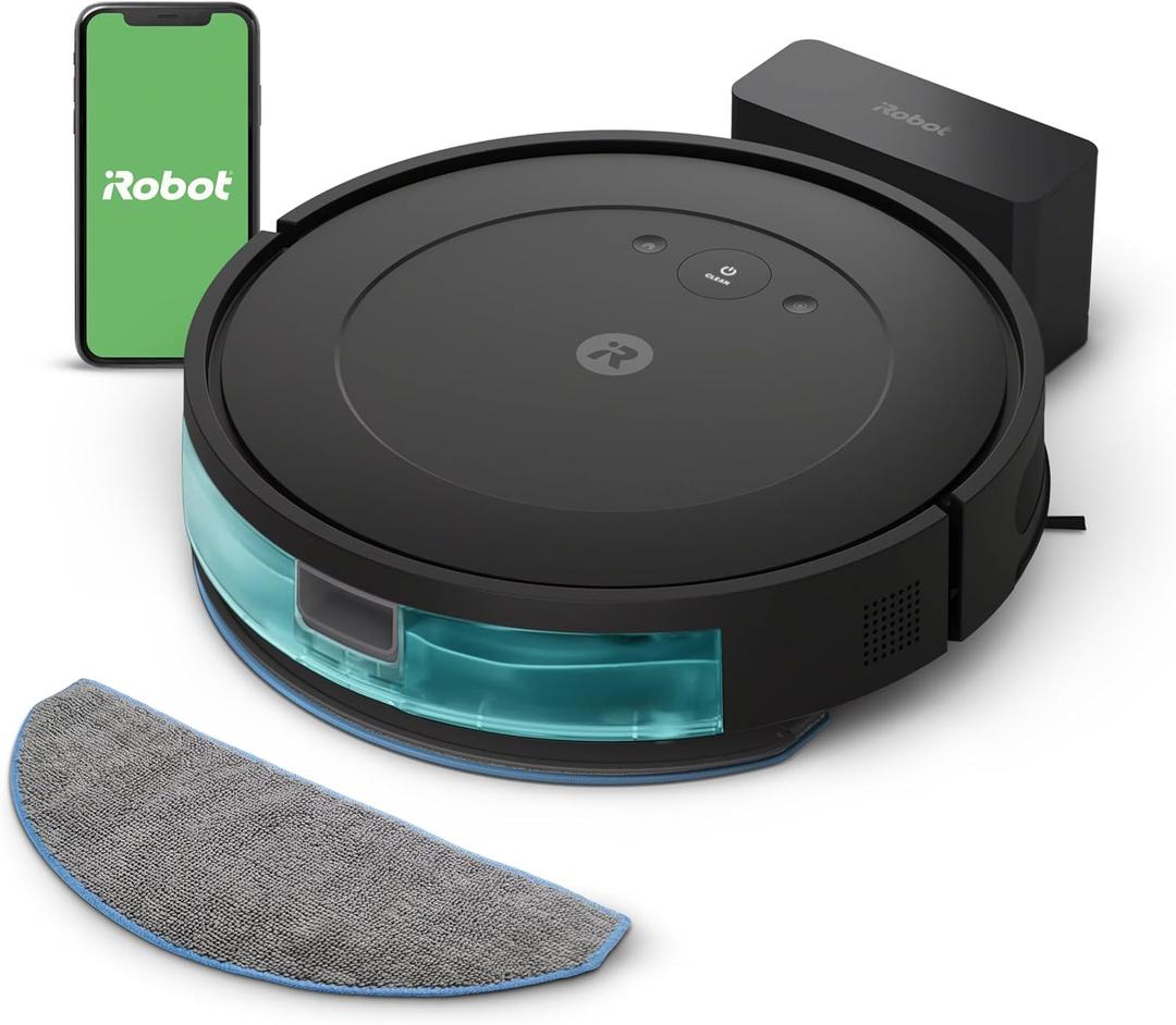 iRobot Roomba Combo Robot Vacuum & Mop (Y0110) - Easy to use, Power-Lifting Suction, Vacuums and mops, Multi-Surface Cleaning, Smart Navigation Cleans in Neat Rows, Self-Charging, Alexa 