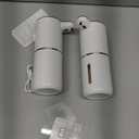 2 Pack Automatic Soap Dispenser,Automatic Liquid Soap Dispenser Touchless,12.8oz/380ml USB Rechargeabled Wall Mounted Smart Soap Dispensers for Bathroom Kitchen Dish Soap (White)