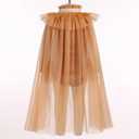 My First Halloween Dress Baby Girl Skeleton Velvet Bubble Romper Sequin Tulle Cloak Toddler Christmas Birthday Outfit (Brown)