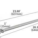 khtumeware 1 Pack Brushed Nickel Towel Bar 24 Inch Towel Rack for Bathroom Wall Mounted Thicken Steel Towel Rod Modern Home Decor