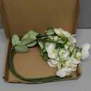 3Pcs Artificial Helloborus Silk Flowers Stem 21.6In Fake Hellebore Eranthis for Wedding Centerpiece Bouquets DIY Floral Home Party Office Decor (White)