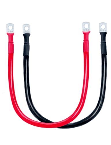 ECO-WORTHY 5AWG Battery Cable with 15/64'' Lug Terminals 14inch Cables Set Tinned Copper Battery Inverter Cable for Car, Truck, RV, Solar, Set of 2 ECO-WORTHY 5AWG Battery Cable with 15/64'' Lug Terminals 14inch Cables Set Tinned Copper Battery Inverter Cable for Car, Truck, RV, Solar, Set of 2