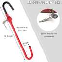 Steering Wheel Lock, Extended Anti Theft Device Wheel Security Lock with Adjustable Length, Universal Heavy Duty Brake Pedal Retractable Hook with Keys for Car Truck SUV Van
