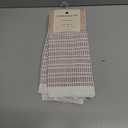 Sticky Toffee Hand Towels for Bathroom Set of 2  28x16 in White and Blush Pink Striped Turkish Towels, Soft and Absorbent Decorative 100% Cotton Bath Towels