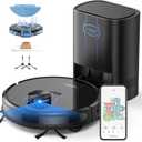 Laresar Clean Robot Vacuum and Mop, 8000Pa Robotic Vacuum with Self-Emptying Base, Lidar Navigation, Smart Mapping, 60 Days Capacity, 180mins Runtime, Ideal for Pet Hair, Hard Floor, Carpets