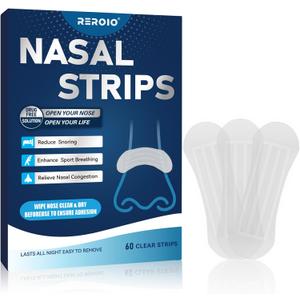 4 x Nasal Strips for Snoring Comfortable Nose Strips for Breathing,Anti Snoring Devices,Skin-Friendly Snoring Solution for Better Airflow & Restful Sleep