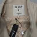Allegra K Women's Winter Overcoat Mid-Long Stand Collar Single Breasted Coat Outerwear M