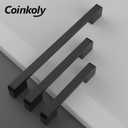 10 Pack Matte Black Cabinet Handles 7.5 inch(192MM) Drawer Pulls Black Cabinet Pulls Cabinet Hardware for Kitchen Cupboard Drawer Dresser