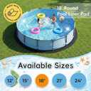 18FT Round Pool Liner Pad, 400G/M Extra Thick Black Pool Pads for Above Ground Pool, Heavy Duty Pool Liner Pad Geotextile Material Pool Liner Puncture-Proof Pool Bottom Padding(18'Round)