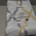 ugoutry 100% Blackout Curtains 96 Inches Long for Bedroom, Yellow Grey on White Moroccan Geometric Patterned Window Curtain for Living Room, Farmhouse Thermal Insulated Drapes Grommet Top 2 Panels