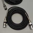 2Pack - MFL. 6.6 ft Flexible DMX Cable 3 Pin Signal XLR Male to Female Cable Wire for Stage Lighting DJ Lights, 110 Ohms Impedance, Black