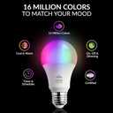 Himalayan Glow Color Changing LED Light Bulb, RGB Lights & Dimmable, WiFi Control Multicolor Bulb,Best for Home Dcor, Compatible with Alexa, Google Home & Mobile App, 4 Count