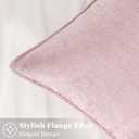 decorUhome Summer Couch Throw Pillow Covers 12x20 Set of 2, Decorative Soft Velvet Modern Cozy Chenille Lumbar Pillow Cases with Elegant Design for Sofa Bed Living Room Home Decor, Blush Pink
